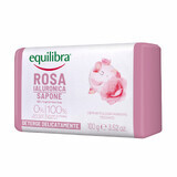 Equilibra Rosa, savon à la rose avec acide hyaluronique, 100 g