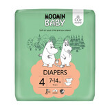 Moomin Baby, pañales, talla 4, 7-14 kg, 42 piezas