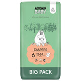 Moomin Baby Pañales, pañales, talla 6 Junior, 12-24 kg, 51 piezas