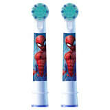 Oral-B Pro Kids, cabezales de cepillo de dientes eléctrico, Spiderman, mayores de 3 años, ultra suaves, 2 piezas