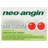 Neo-Angin without sugar 1.2 mg + 0.6 mg + 5.72 mg, 24 tablets