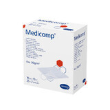 Medicomp, compresas estériles de tejido no tejido, 4 capas, 30 g/m2, 10 cm x 10 cm, 50 unidades