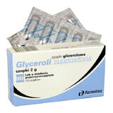 Farmina Glyceroli Suppositoria 2 g, supositorios de glicerol, 10 unidades