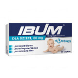 Ibum para niños 60 mg, supositorios a partir de 3 meses, 10 unidades