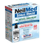 Sinus Rinse Kit, kit de irrigación de los senos nasales para adultos, bote 240 ml + 60 sobres