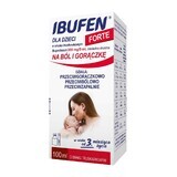 Ibufen para bebés Forte sabor fresa 200 mg/ 5 ml, suspensión oral a partir de 3 meses, 40 ml