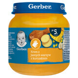 Gerber Obiadek, crema de verduras ligera con pollo, a partir de los 5 meses, 125 g