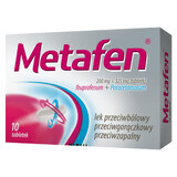 Metafen 200 mg + 325 mg, 10 comprimidos