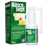 Hascosept 1,5 mg/g, solución para uso en la cavidad bucal, spray, 30 g