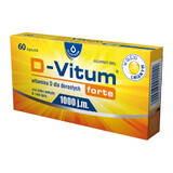 D-Vitum Forte 1000 IE, vitamine D voor volwassenen en kinderen vanaf 6 jaar, 60 capsules