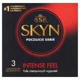 Unimil Skyn Intense Feel, preservativos sin látex con ribete, 3 unidades