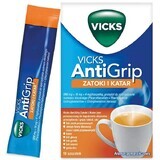 Vicks AntiGrip Sinuses y Qatar 650 mg + 16 mg + 4 mg, granulado para solución oral, 10 sobres