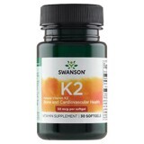 Swanson K-2, vitamina K 50 µg, 30 cápsulas de gel