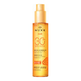 Nuxe Sun, aceite bronceador bronceador para rostro y cuerpo, SPF 30, 150 ml