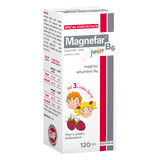 Magnefar B6 Junior, líquido para niños a partir de 3 años y adultos, sabor frambuesa, 120 ml