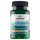 Swanson AjiPure L-Histidine, L-Histidine 500 mg, 60 plantaardige capsules