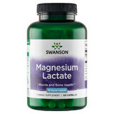 Swanson Magnesium Lactate, lactato de magnesio, 120 cápsulas