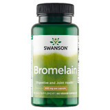 Swanson Bromelain 500 mg, bromelina, 60 cápsulas vegetales