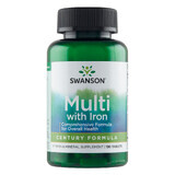 Swanson Century Formula Multi mit Eisen, Multivitamin mit Eisen, 130 Tabletten