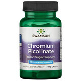 Swanson Chromium Picoliante, cromo 200 µg, 200 cápsulas