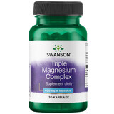 Swanson Triple Magnesium Complex, magnesio 400 mg, 30 cápsulas