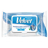 Velvet Pure, papel higiénico humedecido, con clip, 42 piezas