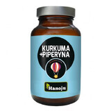 Hanoju, Cúrcuma + piperina, Depurativo, 90 cápsulas