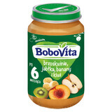 BoboVita Dessert, Pfirsich, Apfel, Banane, Kiwi, nach 6 Monaten, 190 g