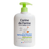 Corine De Farme Baby, gel limpiador suave 2 en 1 para cuerpo y cabello, desde el nacimiento, con extracto de caléndula, 500 ml