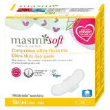 Masmi Natural Cotton Soft Organic Cotton Winged Daily Ultra Thin Sanitary Napkins 10 Count