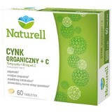 Naturell Zinc Orgánico + C, 60 comprimidos