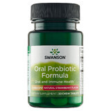 Swanson Oral Probiotic Formula, sabor fresa, 30 pastillas para chupar