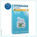 Efferalgan 300 mg, supositorios rectales, 10 piezas