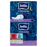 Bella Ideale, Toallas sanitarias StayDrai con alas, ultrafinas, Noche, 14 piezas