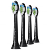 Philips, puntas de repuesto para el cepillo dental Sonicare W2 Optimal White, HX6064/11, negro, 4 piezas