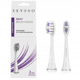 Seysso Daily, cabezales de repuesto para cepillo dental Carbon Sonic, SE0103, 2 piezas