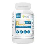 Wish Vitamin B Complex, 8 B vitamins + prebiotic, 120 capsules