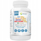 Wish B12 + B6 (P-5-P) + Biotina + Modulador de ácido fólico Forte, 120 cápsulas