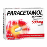 Paracetamol Biofarm 500 mg, 20 comprimidos