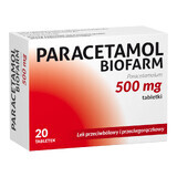 Paracetamol Biofarm 500 mg, 10 tabletas