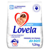 Lovela Baby, detergente en polvo para ropa infantil, hipoalergénico, blanco, desde el nacimiento, 1,3 kg