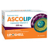 Ascolip, vitamina C liposomal 500 mg, sabor grosella negra, gel oral, 5 gx 30 sobres