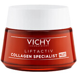 Vichy Liftactiv Collagen Specialist, crema de noche antiedad, 50 ml