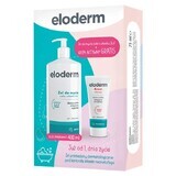 Eloderm Omega 3-6-9 Plus, gel limpiador 2 en 1 para cuerpo y cabello, desde el 1er día de vida, 400 ml + crema activa adicional desde el 1er día de vida, 75 ml