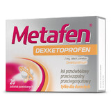 Metafen Dexketoprofeno 25 mg, 20 comprimidos recubiertos con película