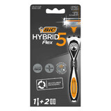 BIC Flex 5 Hybrid, maquinilla de afeitar, mango + 2 cartuchos