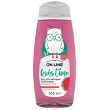 On Line Kids Time, gel de ducha y champú 2 en 1 con aroma de sandía, más de 3 años, 500 ml