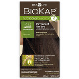 Biokap Nutricolor Delicato Rapid, coloración capilar, 4.0 castaño natural, 135 ml