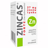 Zincas Forte 27 mg, 50 comprimidos