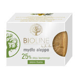 Bioline, Jabón de Alepo 25% aceite de laurel, 200 g